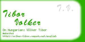 tibor volker business card